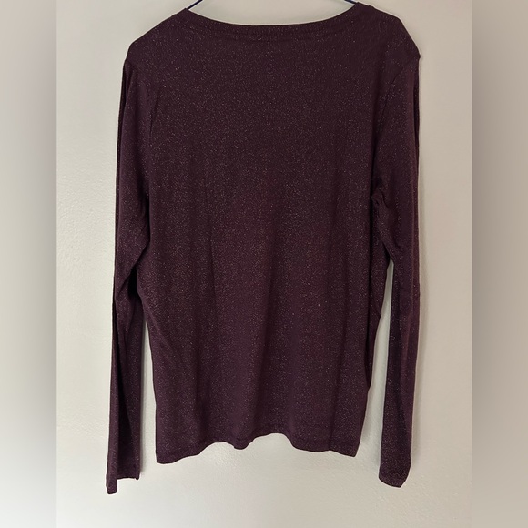 Sonoma Women's Long Sleeve V-Neck Tee Size L - Picture 2 of 6